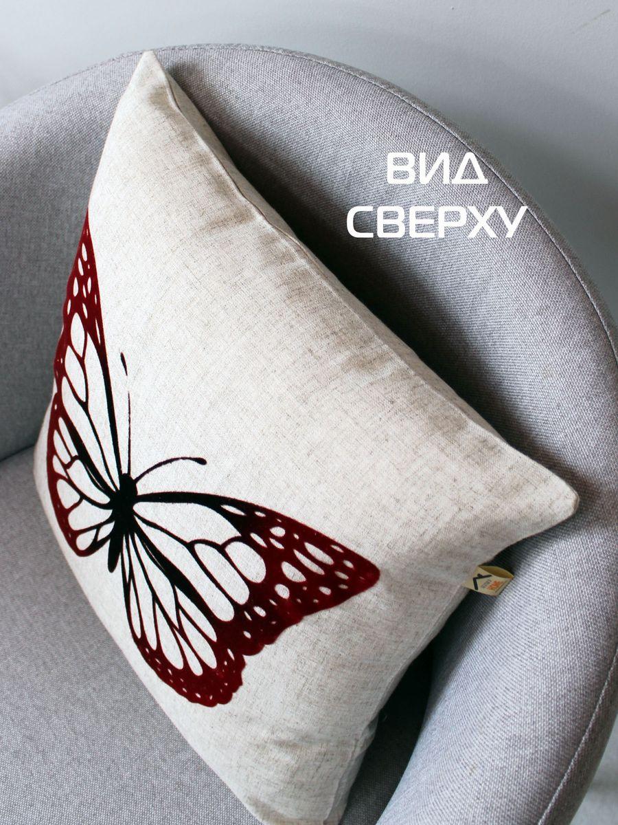 Подушка декоративная ORIGINAL Red~Black. ORIGINAL БАБОЧКА 40x40. Каталог Матекс