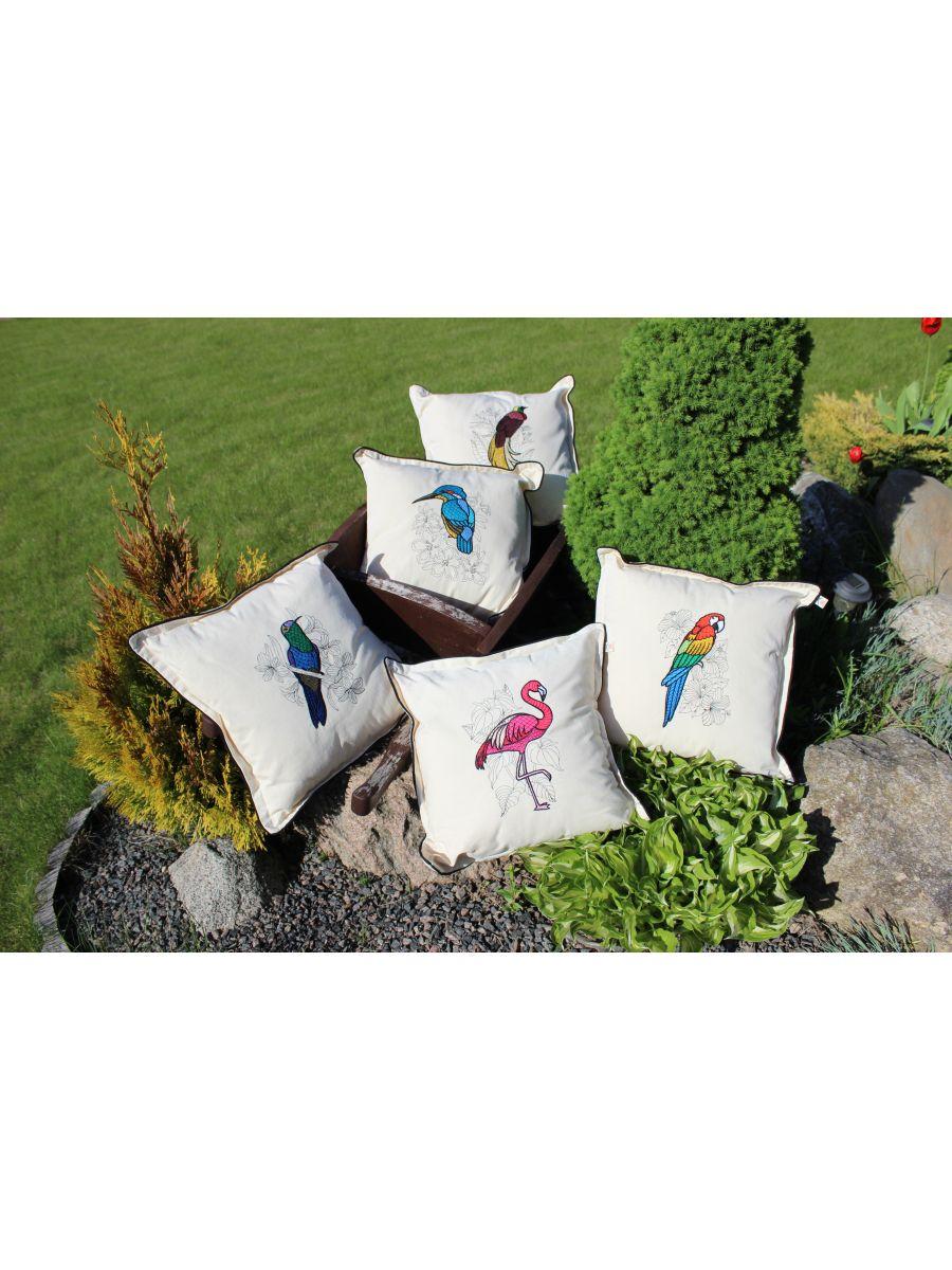 Подушка декоративная BIRDS. РАЙСКАЯ ПТИЦА 48x48. Каталог Матекс