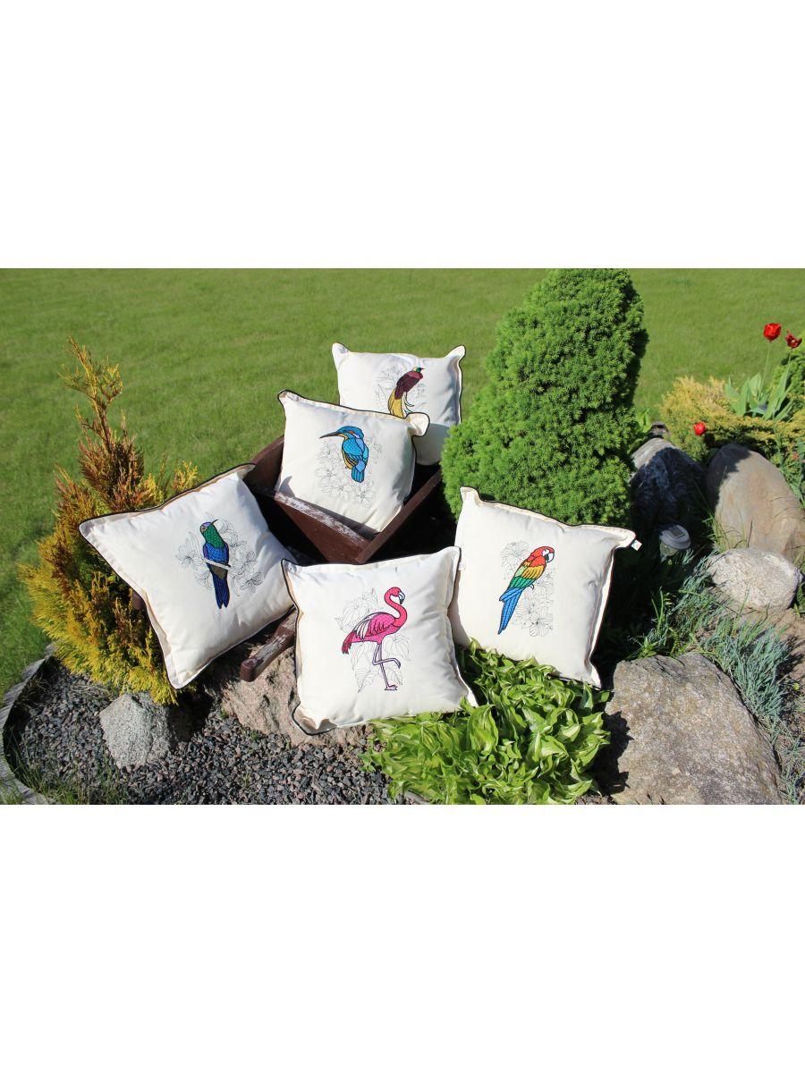 Подушка декоративная BIRDS. ПОПУГАЙ АРА 48x48. Каталог Матекс