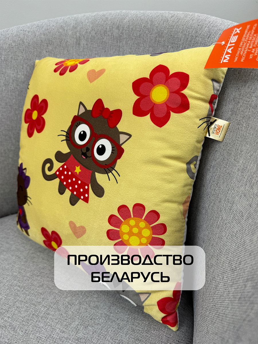 Подушка декоративная FANTASY. КОТЫ И ЦВЕТЫ 33x33. Каталог Матекс