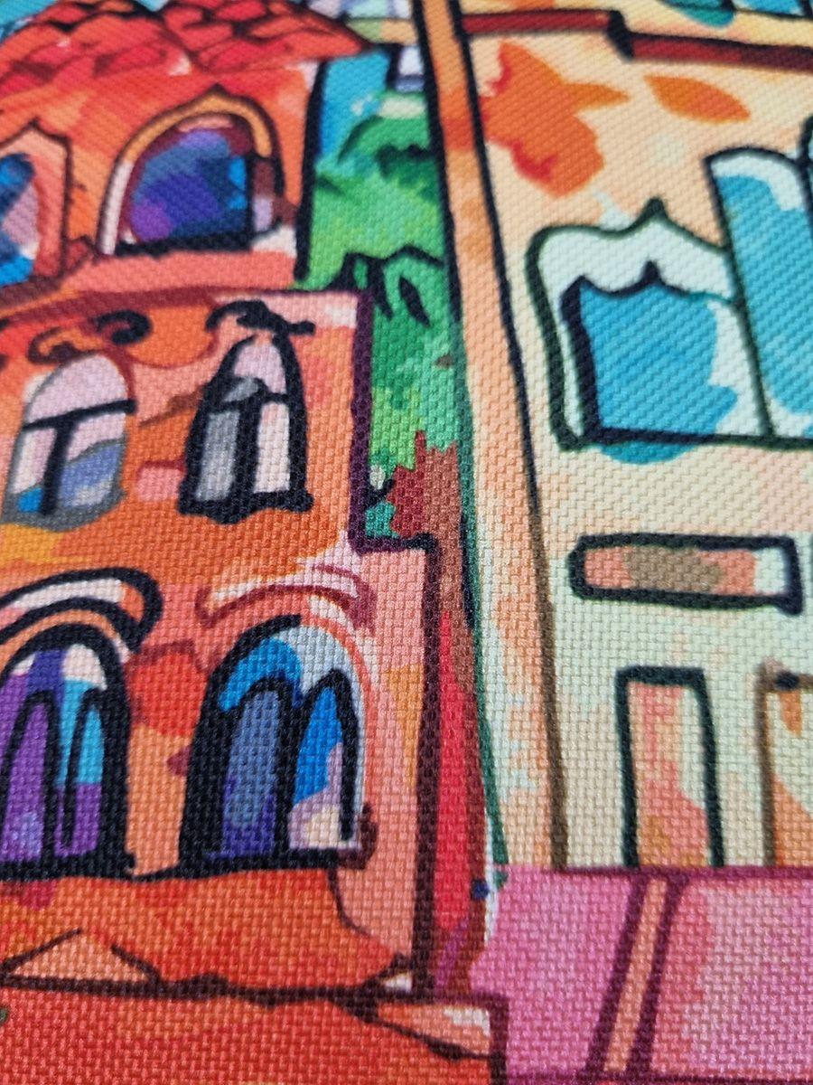 Подушка декоративная TRAVEL. РИСОВАННЫЙ ГОРОД 38x38. Каталог Матекс