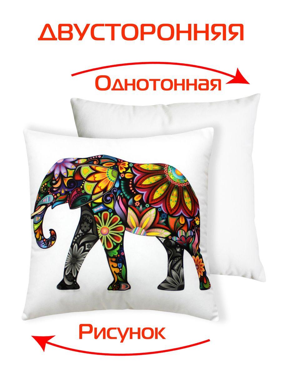 Подушка декоративная FANTASY. СЛОН ИЗ ЦВЕТОВ 33x33. Каталог Матекс Подушка декоративная FANTASY. СЛОН ИЗ ЦВЕТОВ 33x33. Каталог Матекс