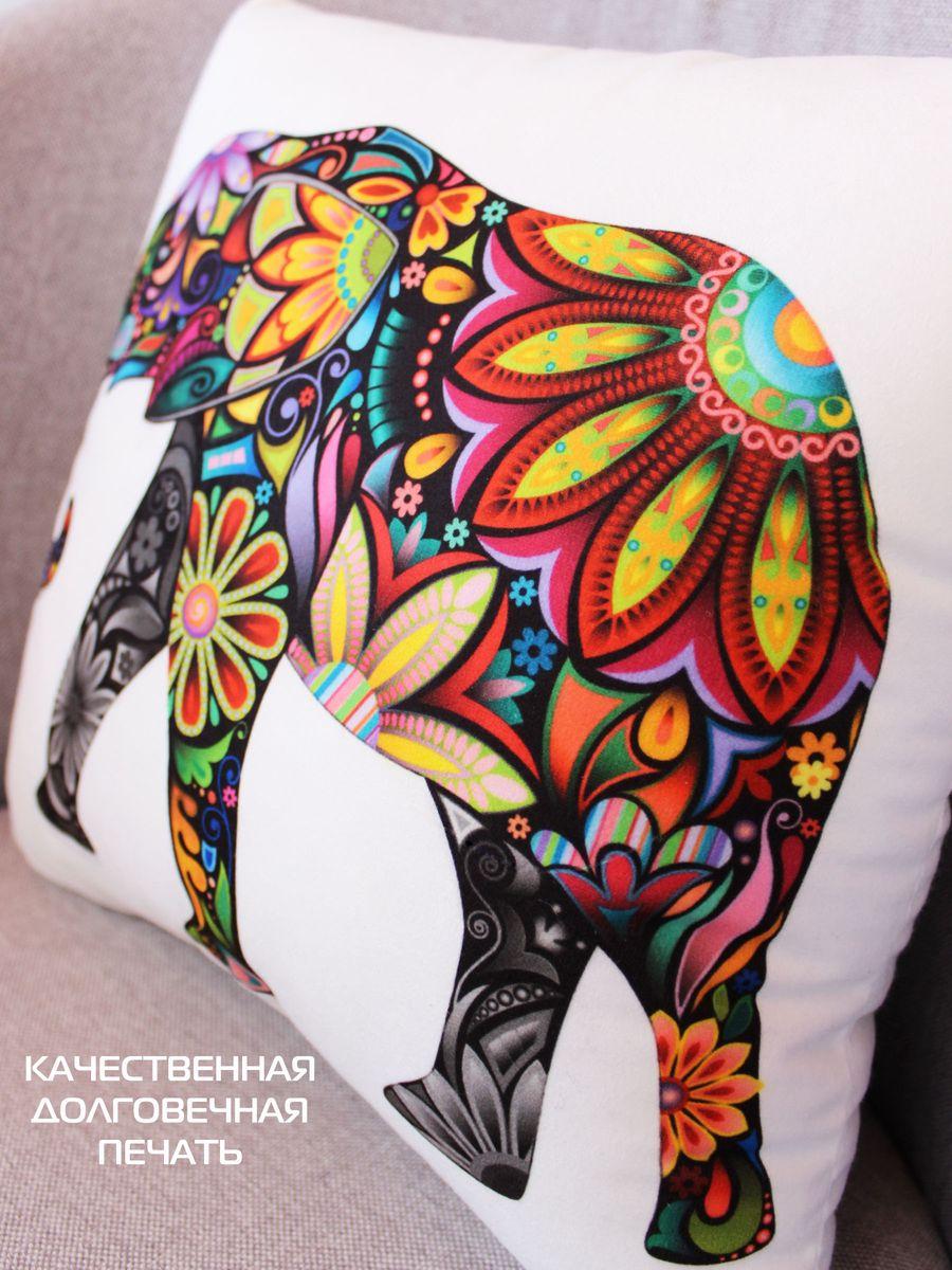 Подушка декоративная FANTASY. СЛОН ИЗ ЦВЕТОВ 33x33. Каталог Матекс Подушка декоративная FANTASY. СЛОН ИЗ ЦВЕТОВ 33x33. Каталог Матекс