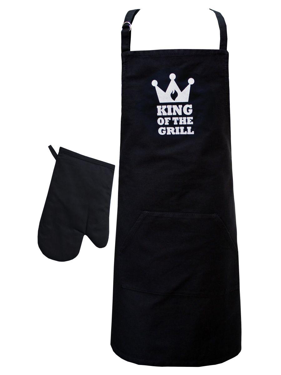 Кухонный текстиль BBQ. ИЗДЕЛИЕ КУXОННОЕ, КОМПЛЕКТ ВАРЕЖКА И ФАРТУК . KING 85x70;32x22. Каталог Матекс