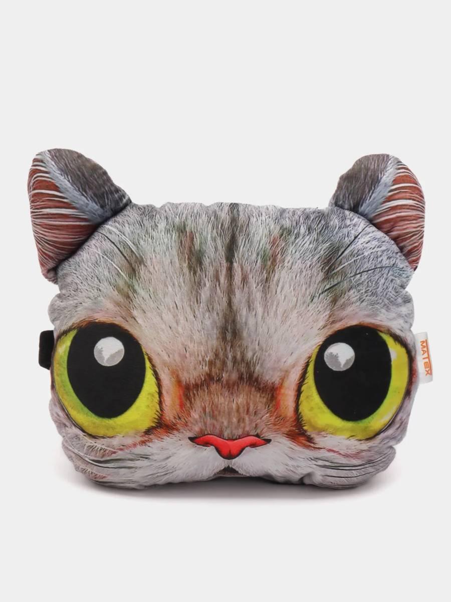 Дополнительный подголовник ANIMALS. КОТ ЖЕЛТЫЕ ГЛАЗА 30x25. Каталог Матекс