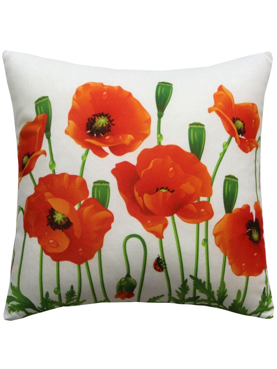 Подушка декоративная FANTASY. МАКИ НА БЕЛОМ 33x33. Каталог Матекс Подушка декоративная FANTASY. МАКИ НА БЕЛОМ 33x33. Каталог Матекс
