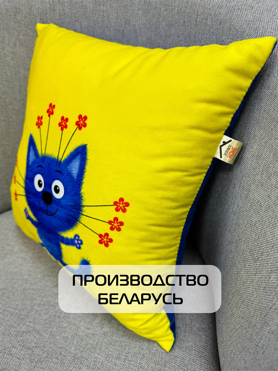Подушка декоративная KOTOKLISM. УСЫ ЦВЕТЫ 33x33. Каталог Матекс