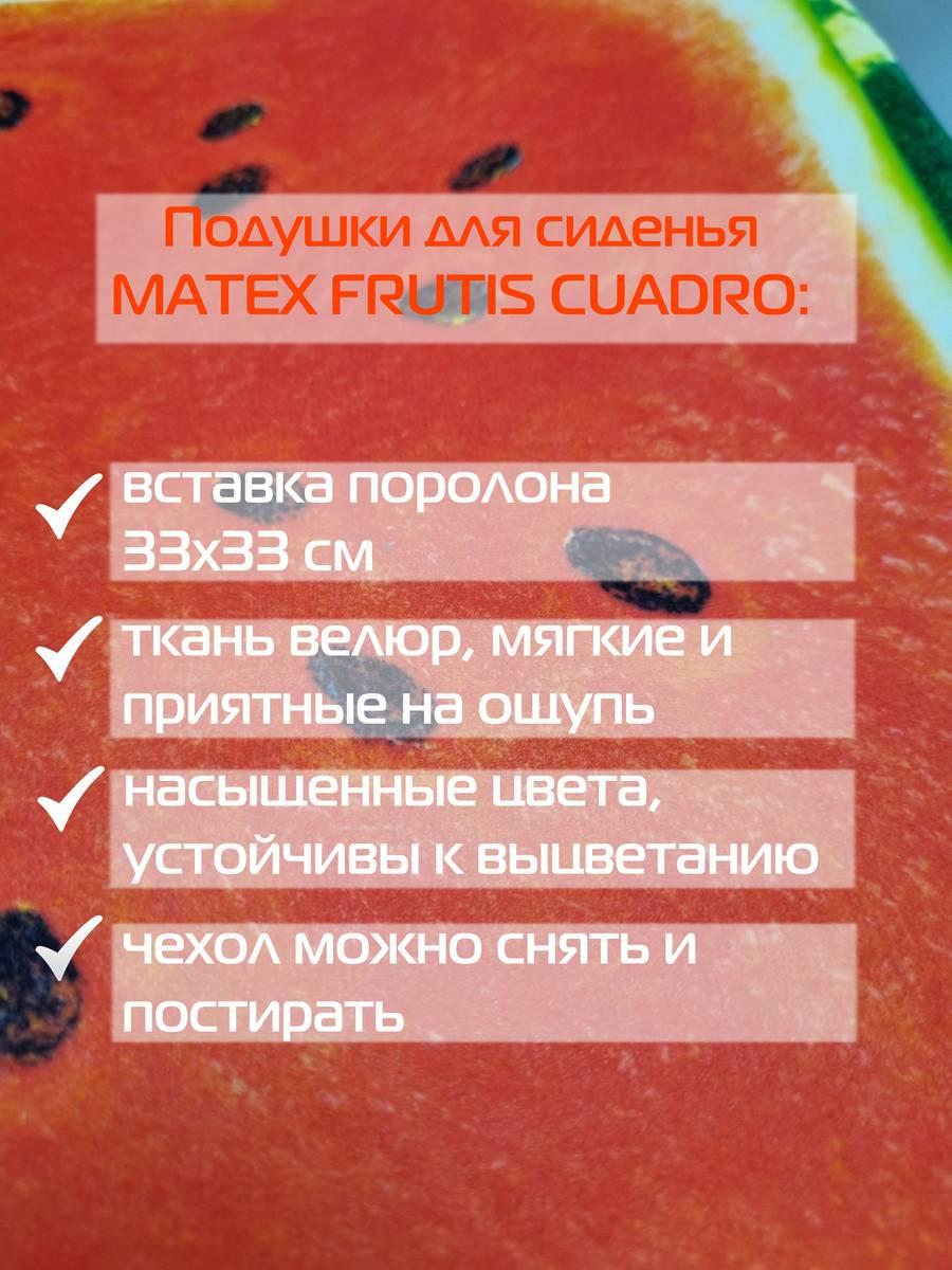Подушка для сиденья FRUTIS CUADRO. АРБУЗ 33x33. Каталог Матекс