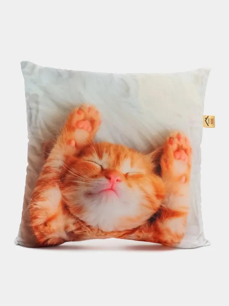 Подушка декоративная FANTASY. РЫЖИЙ КОТ СПИТ 33x33. Каталог Матекс