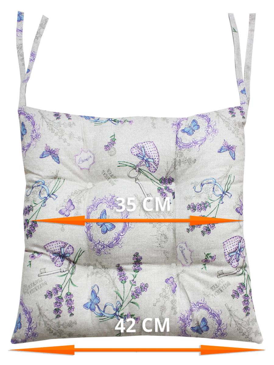 Подушка для сидения HOMELY. БАБОЧКИ 42x42. Каталог Матекс