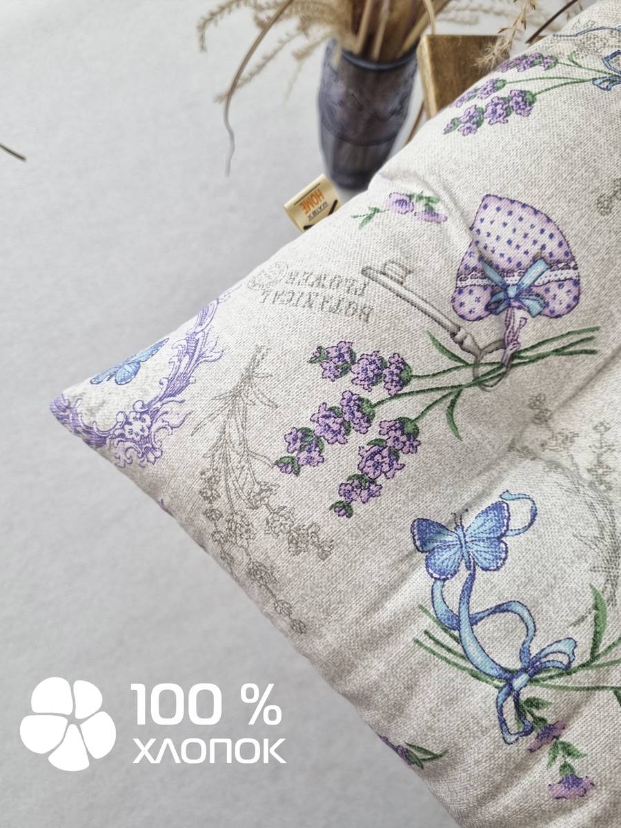 Подушка для сидения HOMELY. БАБОЧКИ 42x42. Каталог Матекс
