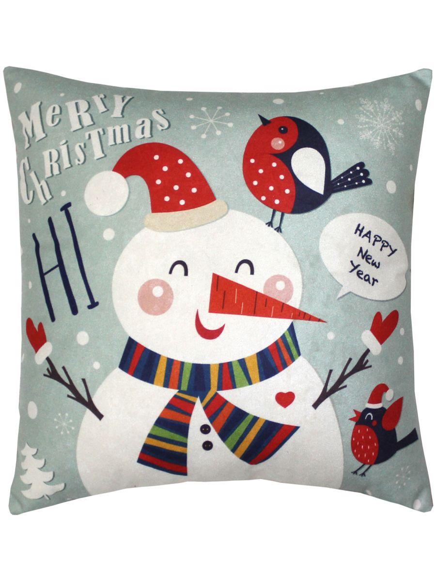 Подушка декоративная HAPPY NEW YEAR. CHRISTMAS. СНЕГОВИК И СНЕГИРЬ. 33x33. Каталог Матекс Подушка декоративная HAPPY NEW YEAR. CHRISTMAS. СНЕГОВИК И СНЕГИРЬ. 33x33. Каталог Матекс