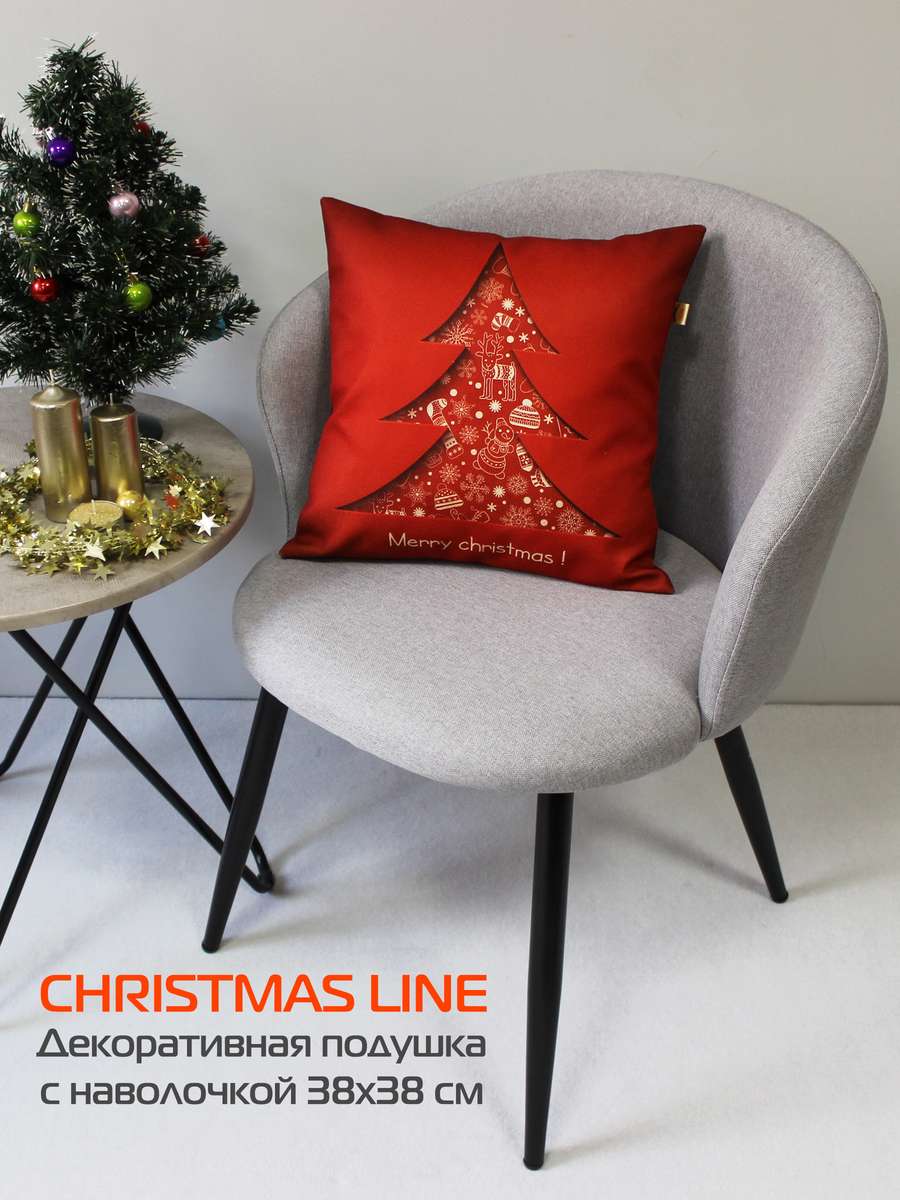 Подушка декоративная HAPPY NEW YEAR. CHRISTMAS. КРАСНАЯ ЕЛКА. 38x38. Каталог Матекс Подушка декоративная HAPPY NEW YEAR. CHRISTMAS. КРАСНАЯ ЕЛКА. 38x38. Каталог Матекс