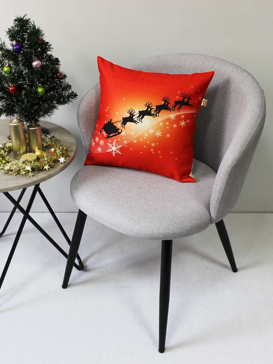 Подушка декоративная HAPPY NEW YEAR. CHRISTMAS. ОЛЕНИ ЛЕТЯТ. 38x38. Каталог Матекс Подушка декоративная HAPPY NEW YEAR. CHRISTMAS. ОЛЕНИ ЛЕТЯТ. 38x38. Каталог Матекс