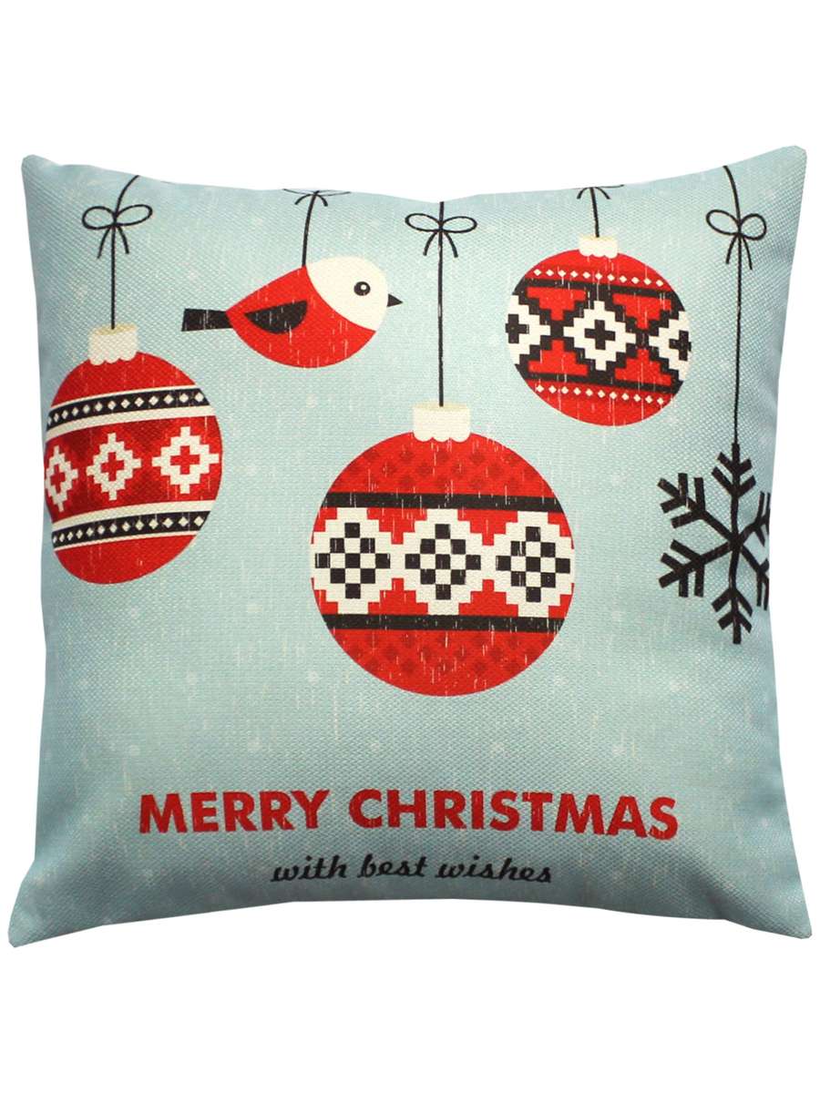 Подушка декоративная HAPPY NEW YEAR. CHRISTMAS. СНЕГИРИ И ШАРЫ. 38x38. Каталог Матекс Подушка декоративная HAPPY NEW YEAR. CHRISTMAS. СНЕГИРИ И ШАРЫ. 38x38. Каталог Матекс