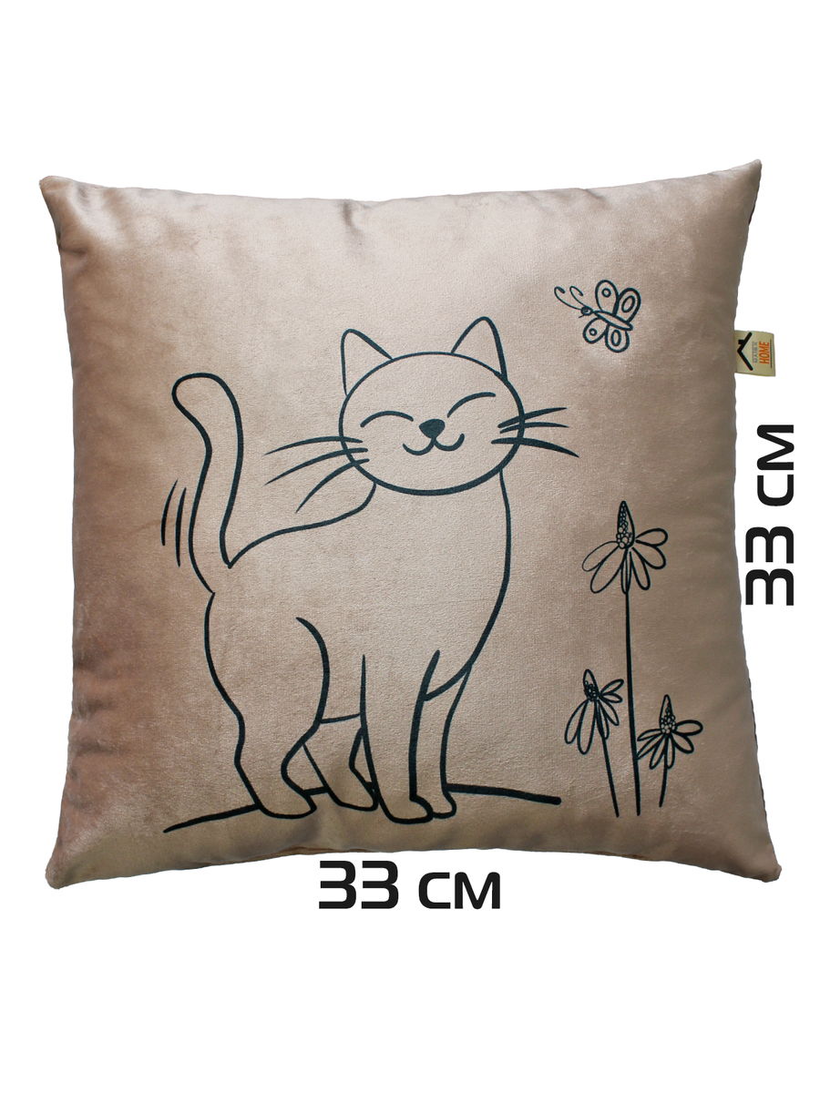 Подушка декоративная MEOW.  33x33. Каталог Матекс