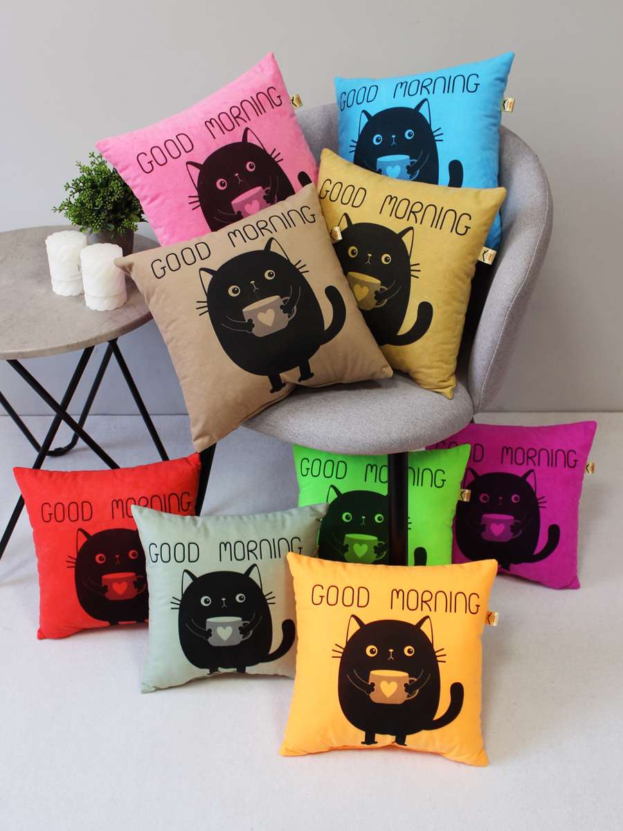 Подушка декоративная MEOW.  35x35. Каталог Матекс
