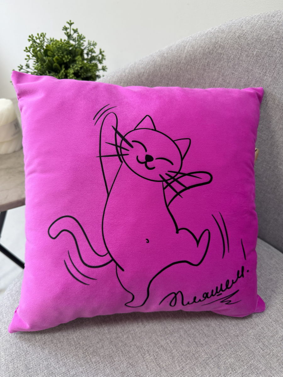 Подушка декоративная MEOW.  35x35. Каталог Матекс