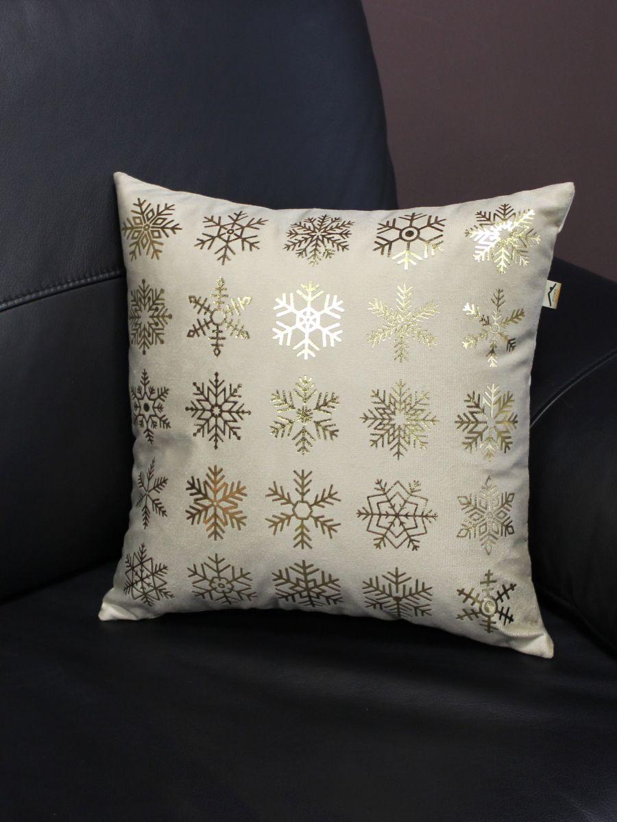 Наволочка декоративная XMAS. SNOWFLAKES 40x40. Каталог Матекс