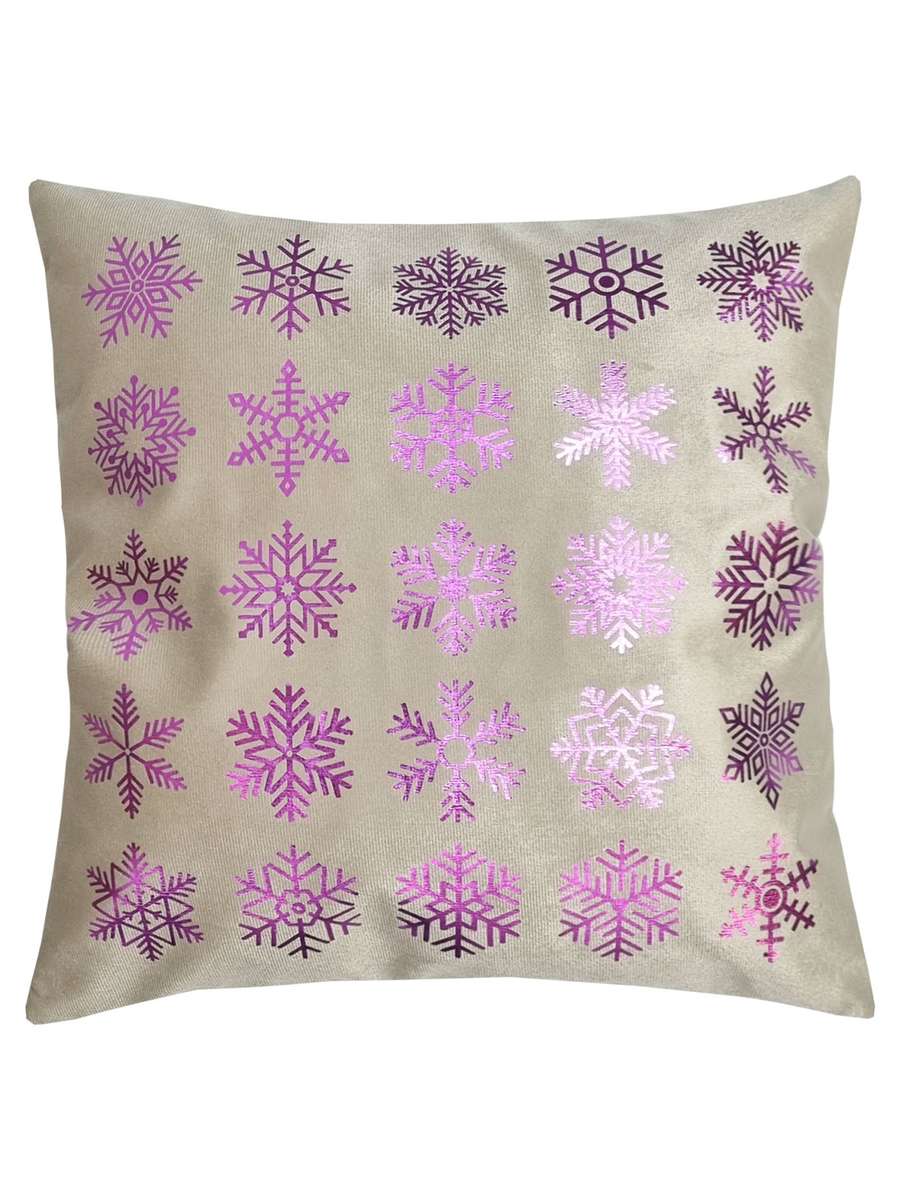 Наволочка декоративная XMAS. SNOWFLAKES 40x40. Каталог Матекс