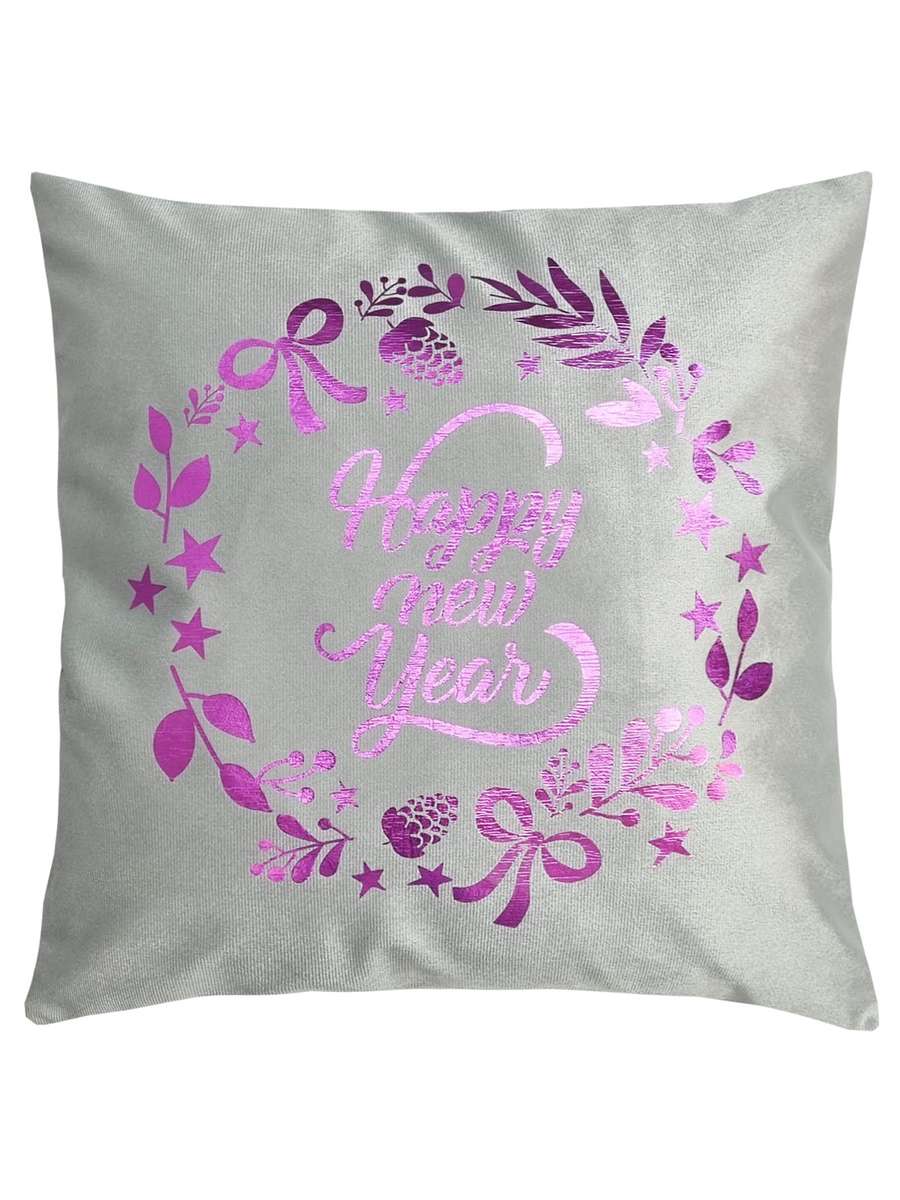 Наволочка декоративная XMAS. GARLAND WITH WORDS 40x40. Каталог Матекс