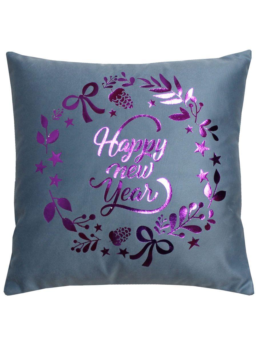 Наволочка декоративная XMAS. GARLAND WITH WORDS 40x40. Каталог Матекс