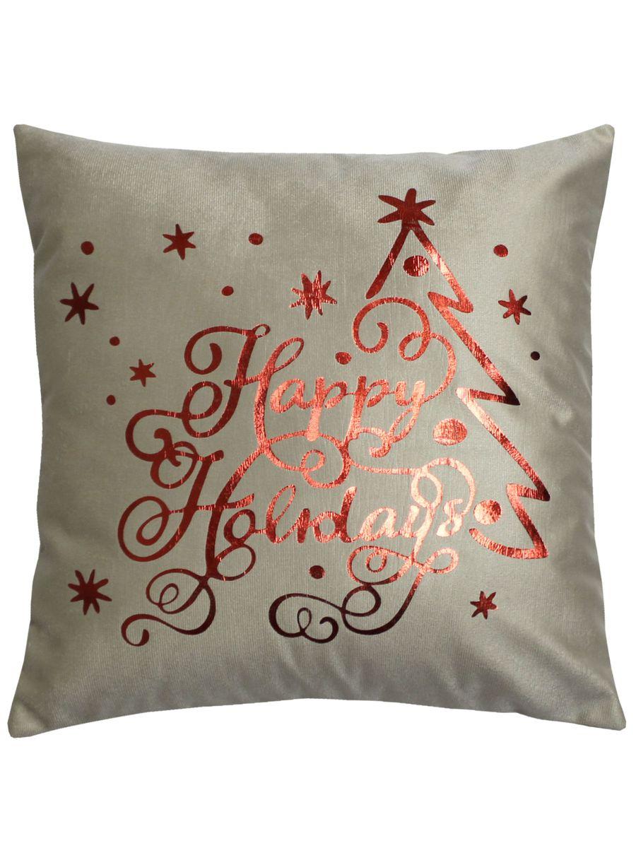Наволочка декоративная XMAS. HAPPY HOLIDAYS 40x40. Каталог Матекс