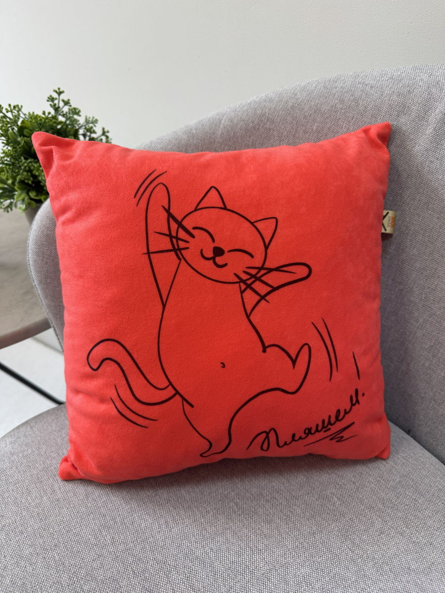 Подушка декоративная MEOW.  35x35. Каталог Матекс