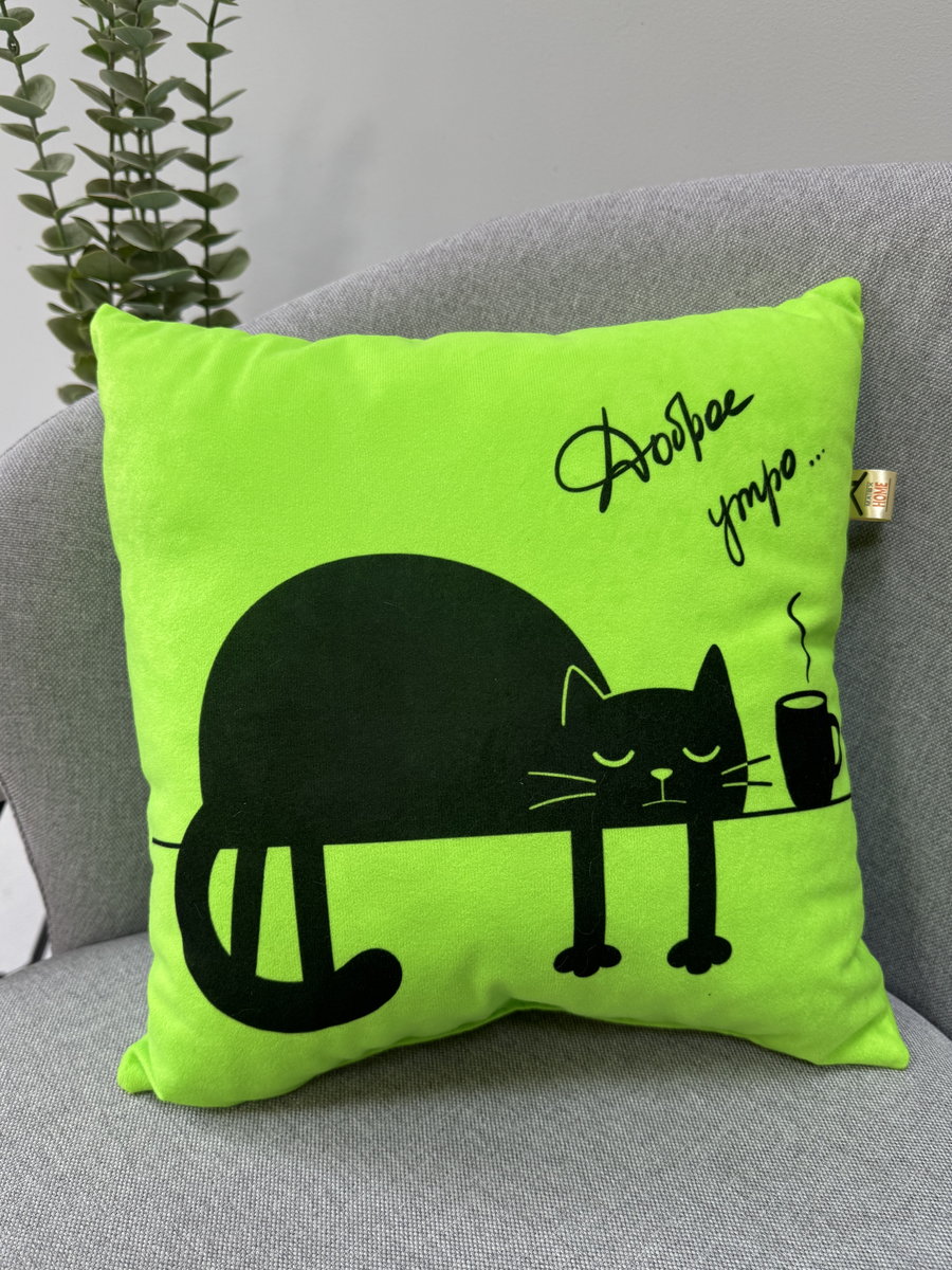Подушка декоративная MEOW.  35x35. Каталог Матекс
