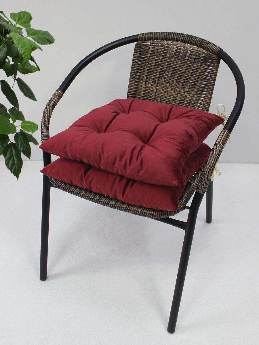 Подушка для сидения VELOURS. КОМПЛЕКТ 2 ШТ. 42x42. Каталог Матекс