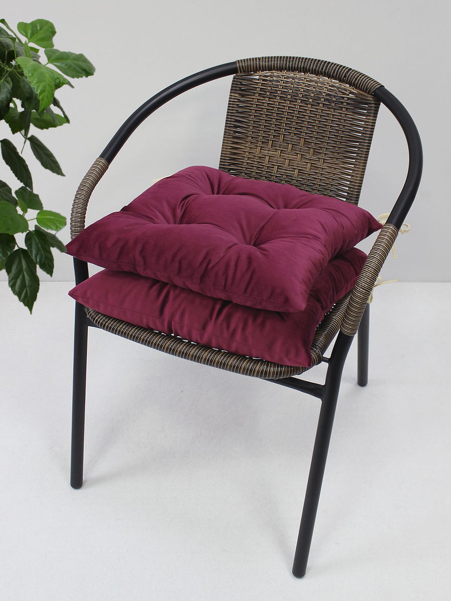 Подушка для сидения VELOURS. КОМПЛЕКТ 2 ШТ. 42x42. Каталог Матекс
