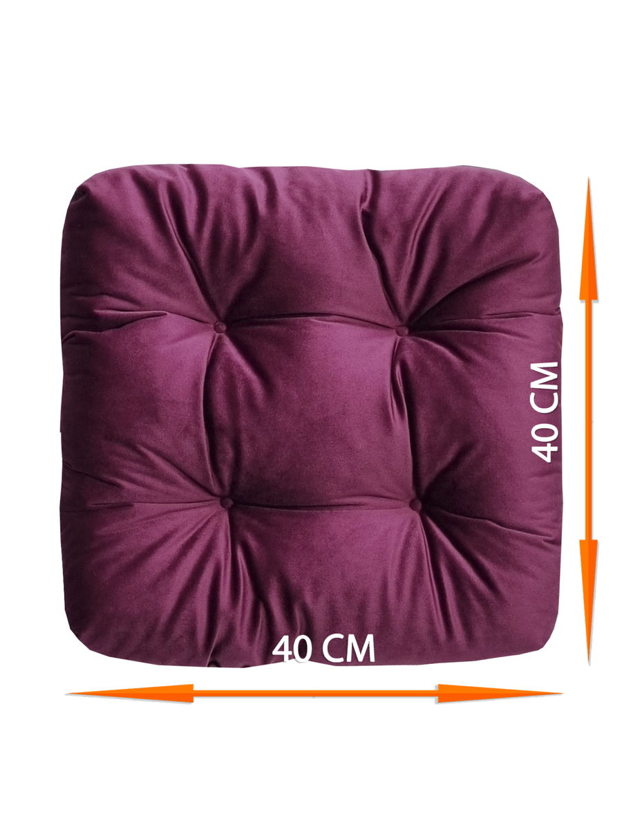 Подушка для сидения VELOURS. КОМПЛЕКТ 2 ШТ. 40x40. Каталог Матекс