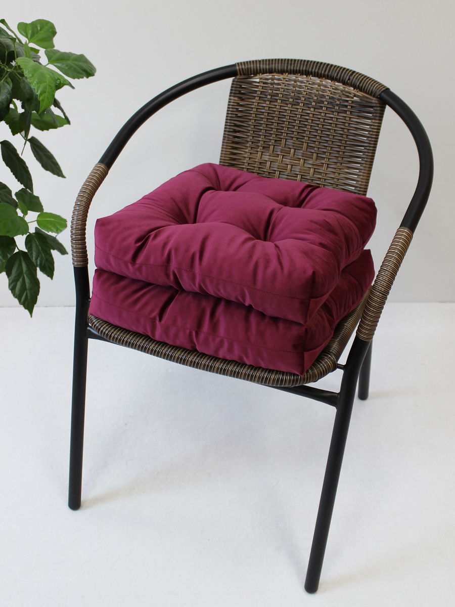 Подушка для сидения VELOURS. КОМПЛЕКТ 2 ШТ. 40x40. Каталог Матекс