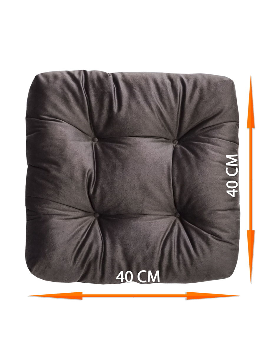 Подушка для сидения VELOURS. КОМПЛЕКТ 2 ШТ. 40x40. Каталог Матекс