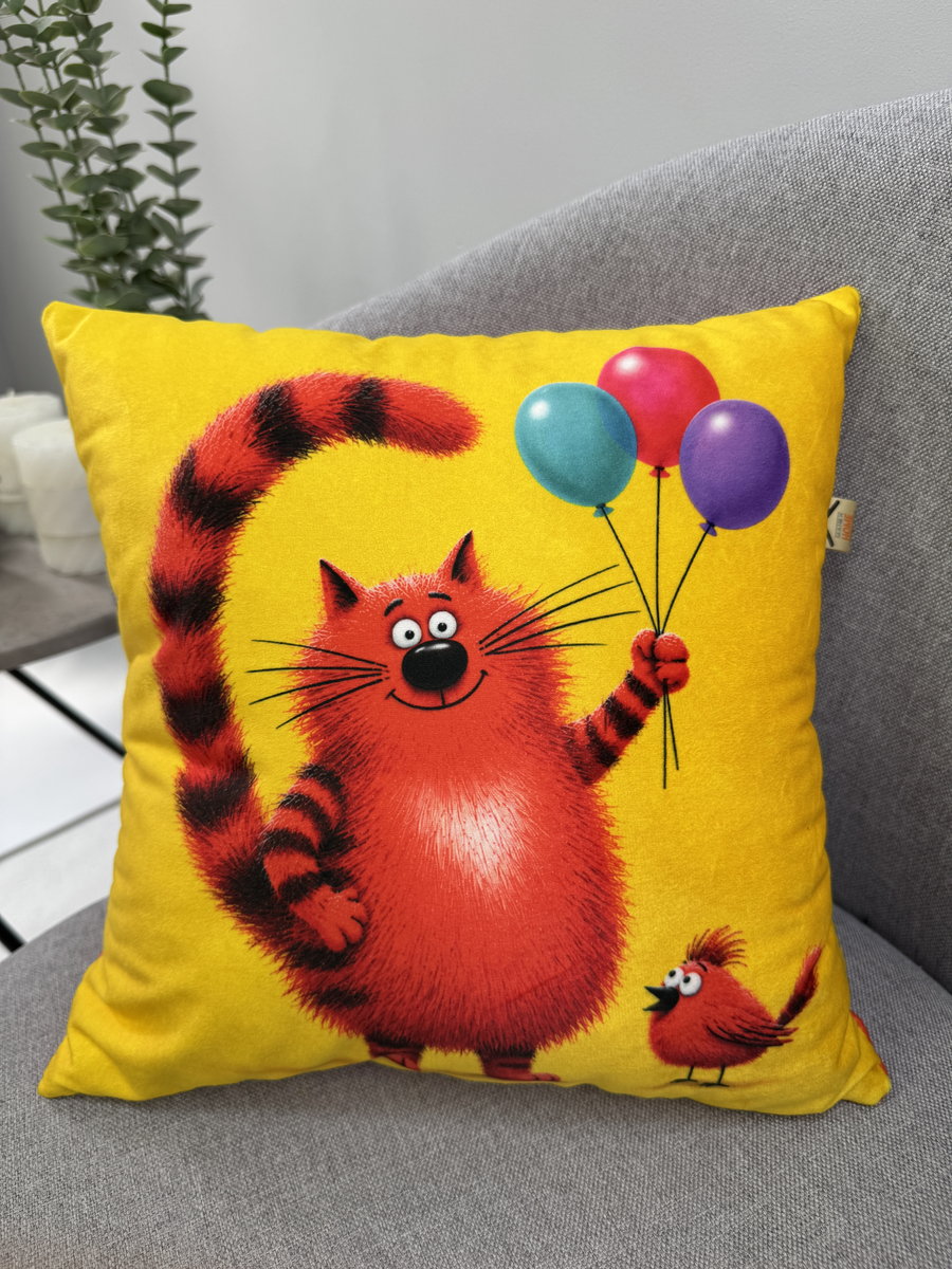 Подушка декоративная KOTOKLISM. КОШАРИКИ 33x33. Каталог Матекс
