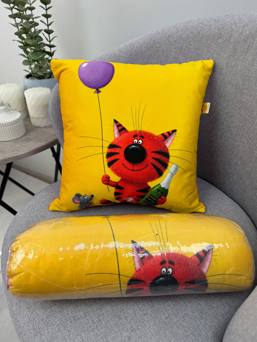 Подушка декоративная KOTOKLISM. ИГРИСТЫЕ 33x33. Каталог Матекс