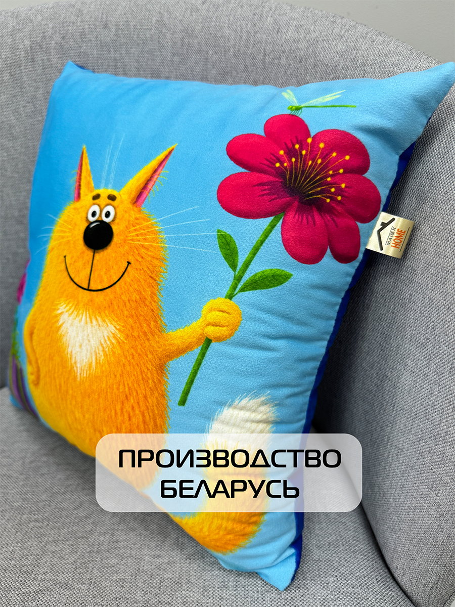 Подушка декоративная KOTOKLISM. РЫЖИК 33x33. Каталог Матекс Подушка декоративная KOTOKLISM. РЫЖИК 33x33. Каталог Матекс