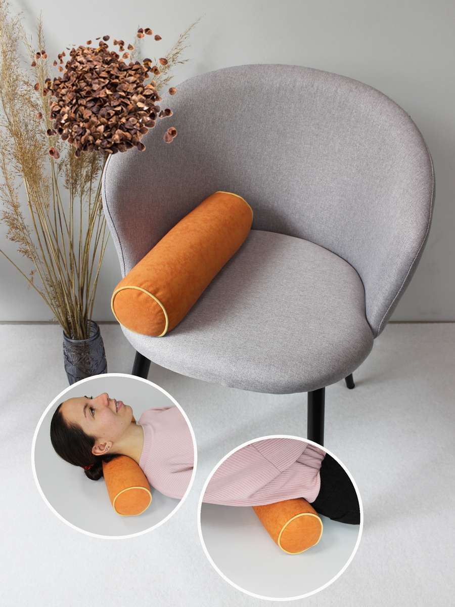 Подушка декоративная ВАЛИК.ECOLOGY VELOURS.  39x10. Каталог Матекс