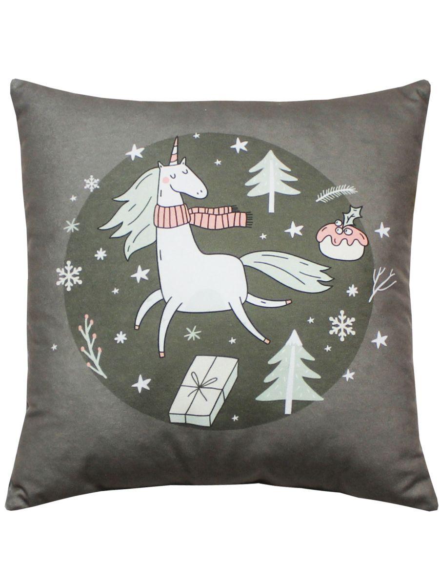 Подушка декоративная HAPPY NEW YEAR. WINTER. ЕДИНОРОЖКА НА СЕРОМ 33x33. Каталог Матекс Подушка декоративная HAPPY NEW YEAR. WINTER. ЕДИНОРОЖКА НА СЕРОМ 33x33. Каталог Матекс