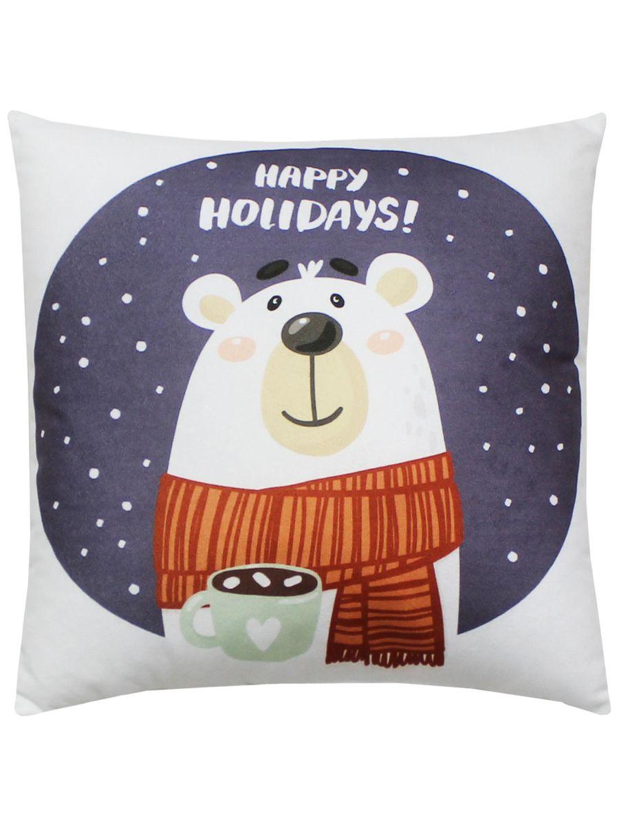 Подушка декоративная HAPPY NEW YEAR. WINTER. МЕДВЕДЬ С КАКАО 33x33. Каталог Матекс Подушка декоративная HAPPY NEW YEAR. WINTER. МЕДВЕДЬ С КАКАО 33x33. Каталог Матекс