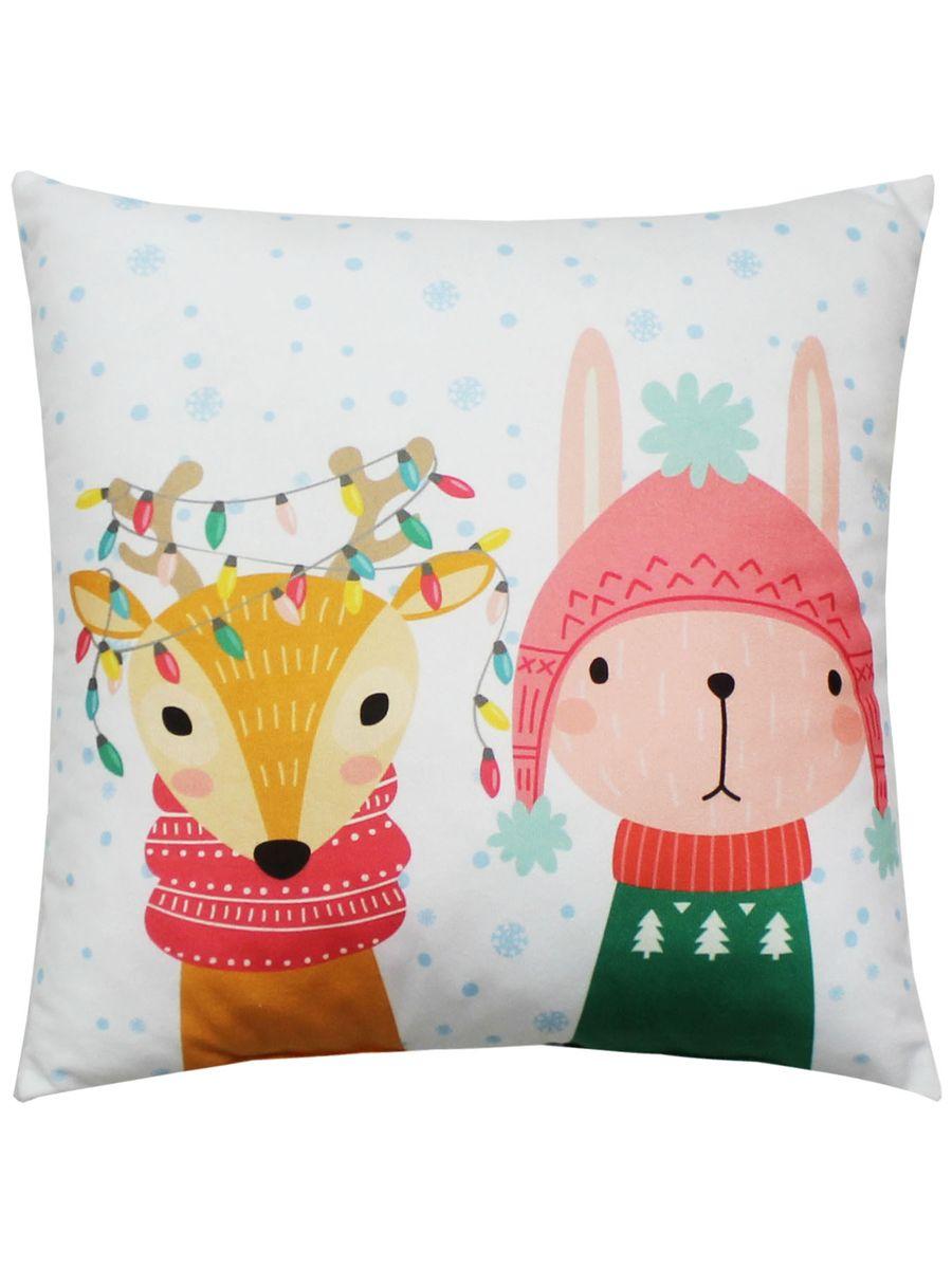 Подушка декоративная HAPPY NEW YEAR. WINTER. ОЛЕНЬ И ЗАЯЦ 33x33. Каталог Матекс Подушка декоративная HAPPY NEW YEAR. WINTER. ОЛЕНЬ И ЗАЯЦ 33x33. Каталог Матекс