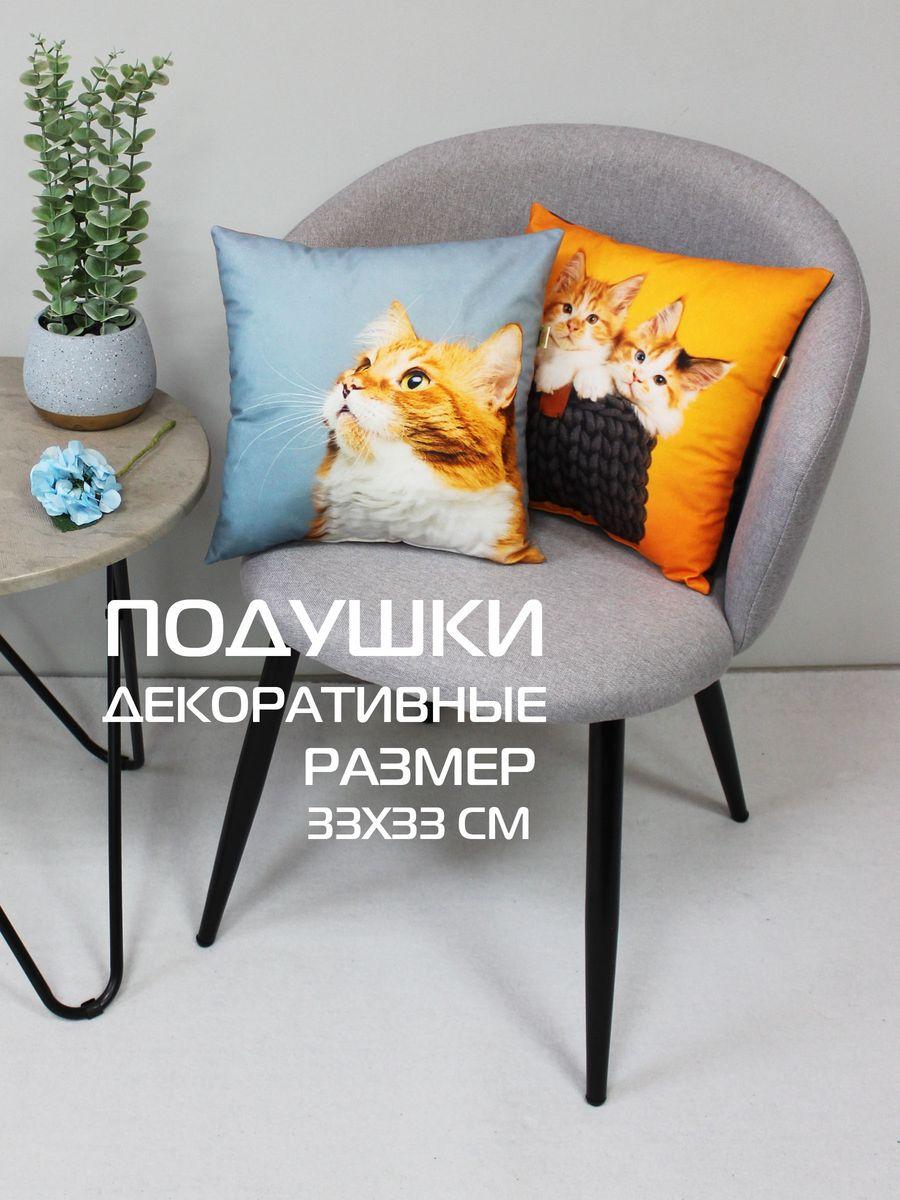 Подушка декоративная FANTASY ANIMALS. КОТЯТА МЕЙНЫ 33x33. Каталог Матекс