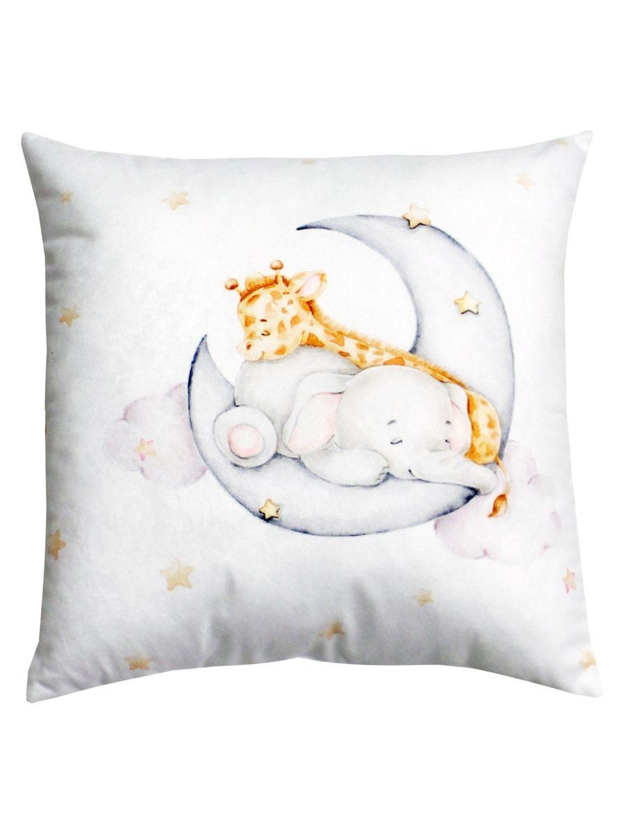 Подушка декоративная LITTLE STAR. СЛОНИК И ЖИРАФ 33x33. Каталог Матекс