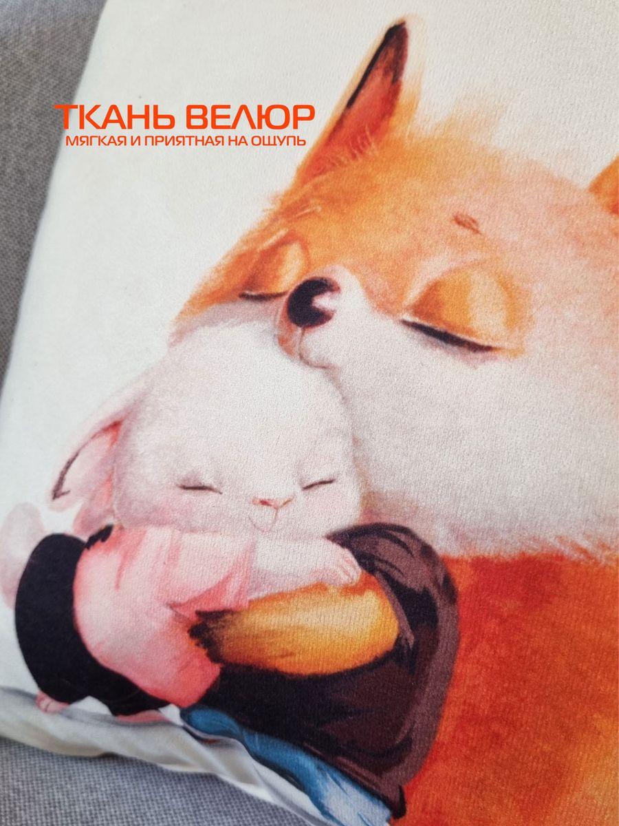 Подушка декоративная FLUFFY. РЫЖИК И ЗАЙКА 33x33. Каталог Матекс