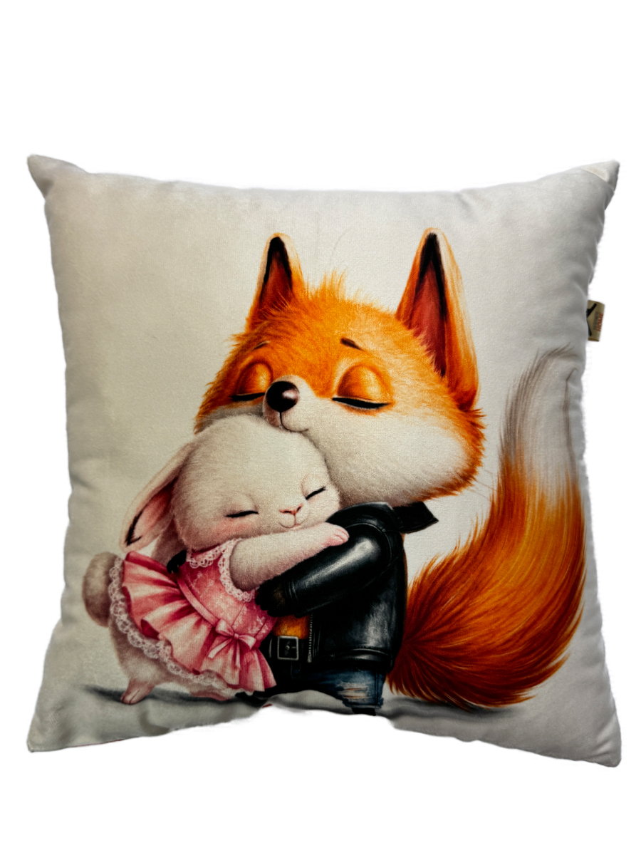 Подушка декоративная FLUFFY. РЫЖИК И ЗАЙКА 33x33. Каталог Матекс Подушка декоративная FLUFFY. РЫЖИК И ЗАЙКА 33x33. Каталог Матекс