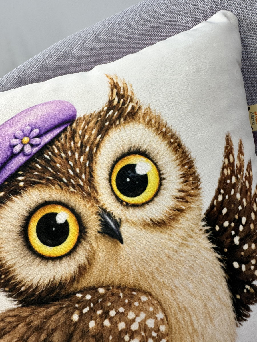 Подушка декоративная FLUFFY. СОВУШКА 33x33. Каталог Матекс