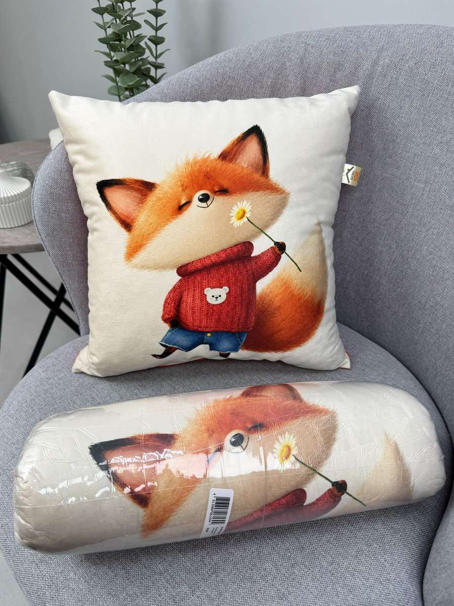 Подушка декоративная FLUFFY. РЫЖИК С ЦВЕТОЧКОМ 33x33. Каталог Матекс