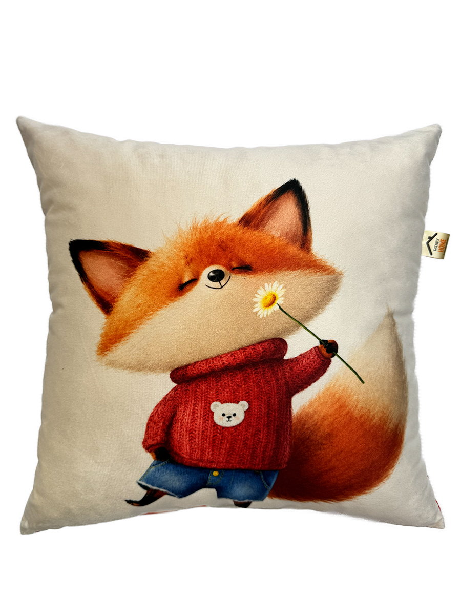 Подушка декоративная FLUFFY. РЫЖИК С ЦВЕТОЧКОМ 33x33. Каталог Матекс