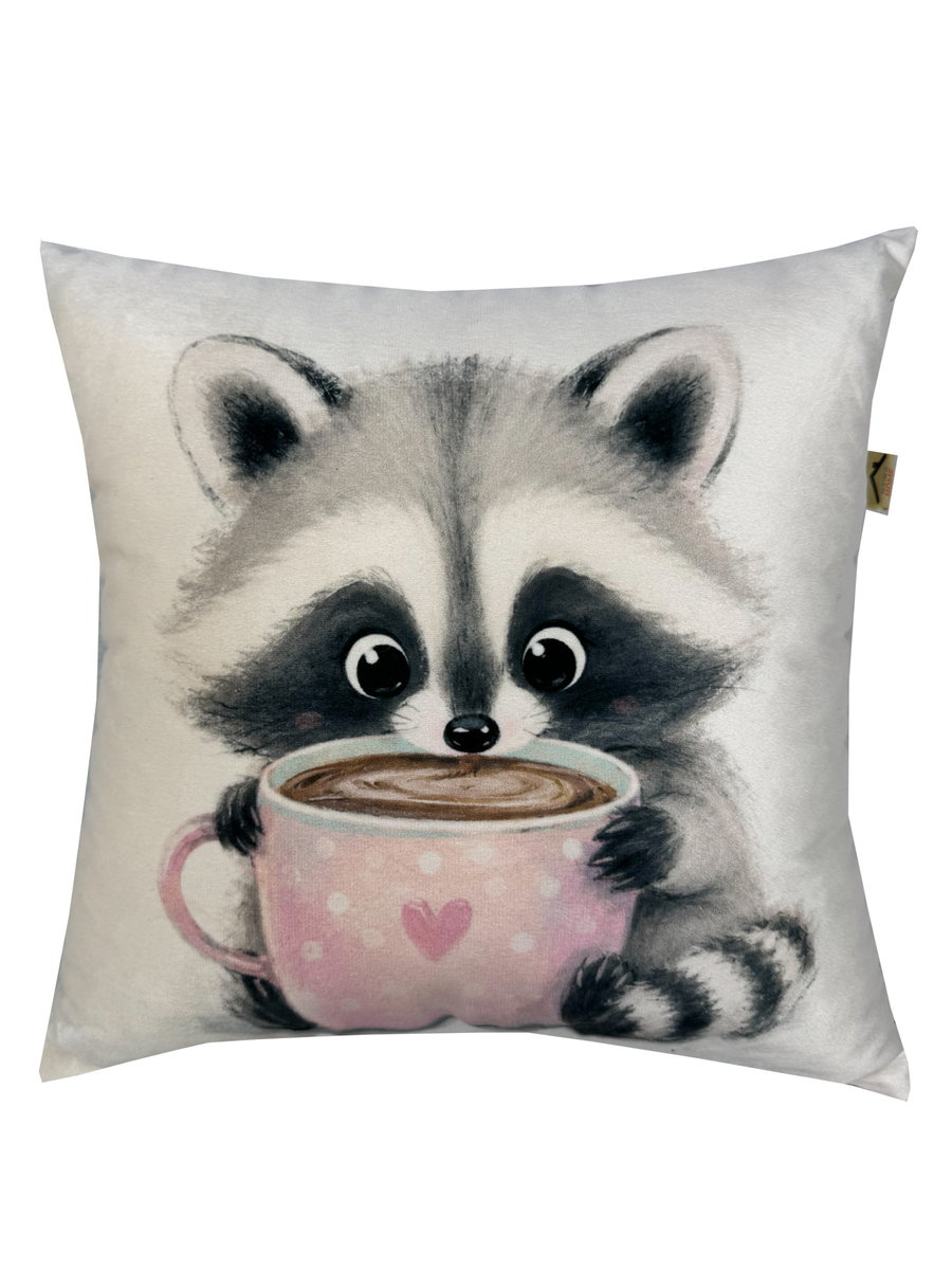Подушка декоративная FLUFFY. ЕНОТИК И КОФЕЕК 33x33. Каталог Матекс