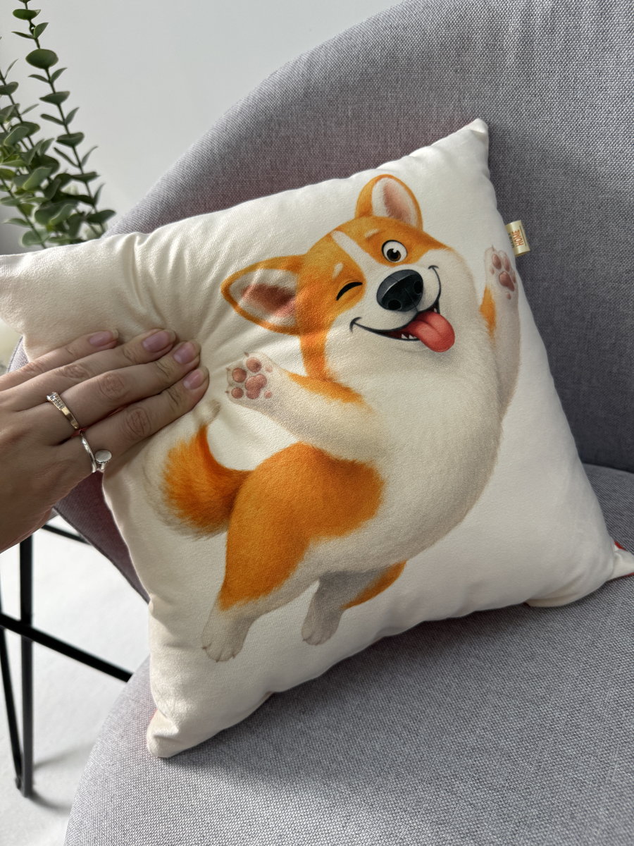 Подушка декоративная FLUFFY. КОРГИ 33x33. Каталог Матекс